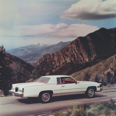 Vintage Cadillac Eldorado in the Mountains