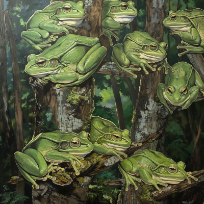 Sleeping Frogs in Trees