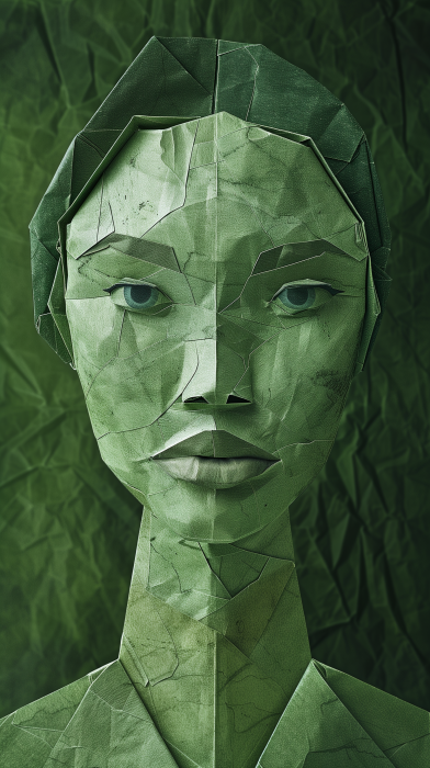 Paper Woman Portrait