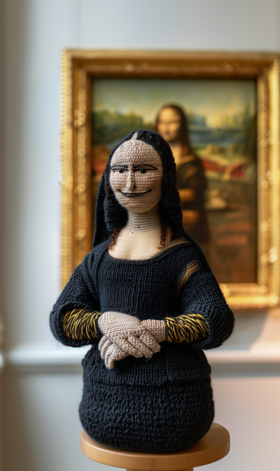 Knitted Plush Woman Smiling