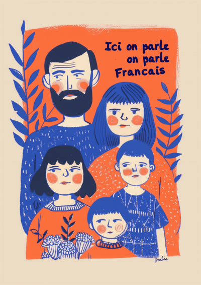 Family of French Poster