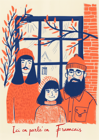 French Family Minimal Poster
