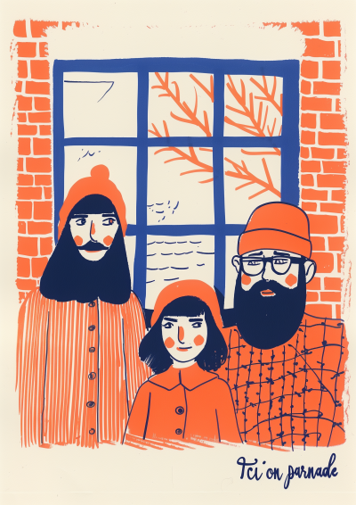 French Family Minimal Poster