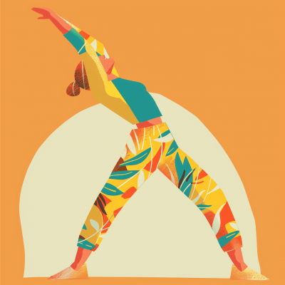 Vintage Calisthenic Stretching Exercises Illustration