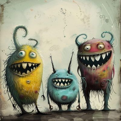 Creative Little Monsters Illustration