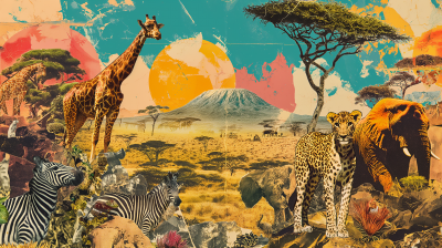 African Safari Collage