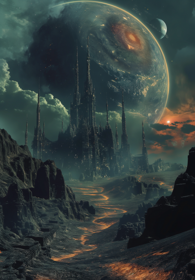 Dark Planet with Technomage Citadel