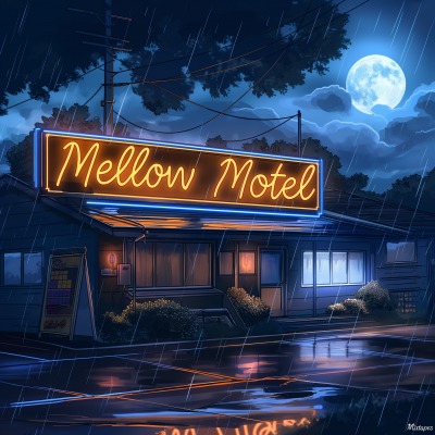 Neon Sign for Mellow Motel Mixtapes