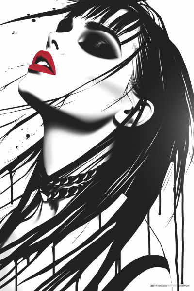 Bold Beautiful Goth Woman Poster