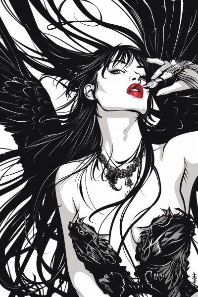 Bold Beautiful Goth Woman Poster