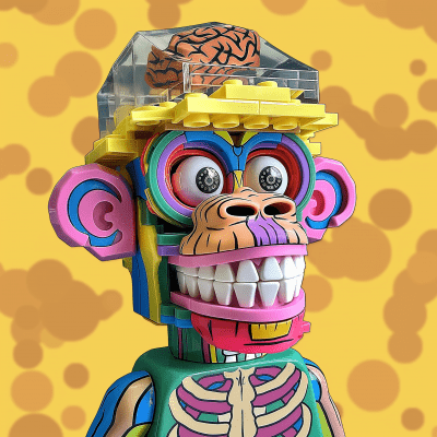 Lego Style Mutated Ape Portrait