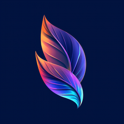 Futuristic Digital Leaf Art