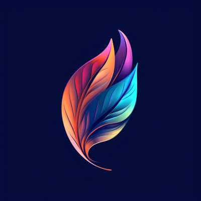 Futuristic Digital Leaf Logo