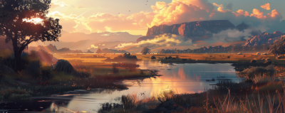 Asgard Landscape Illustration