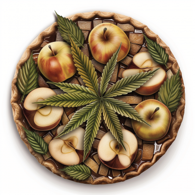 Circle Sticker Weed Apple Pie