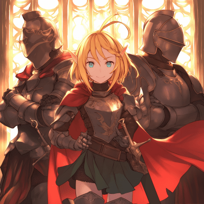 Elf Girl and Knights
