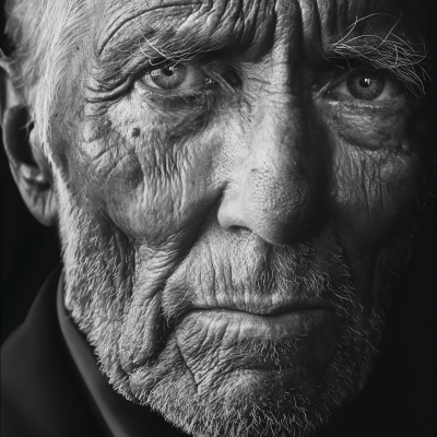 Close up portrait of an old man