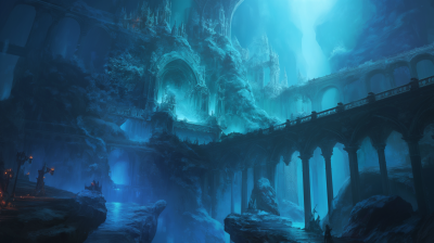 Dark Fantasy Underground Cavern Prison