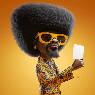 Funky Afro American NFT Voting Character