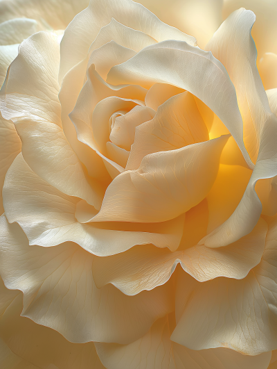 Cream Rose Close-Up