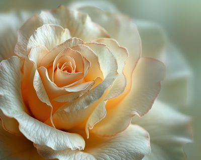Cream Rose Close-Up
