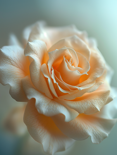 Cream Rose in Full Bloom