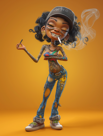 Colorful 3D Cartoon Character