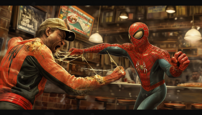 Spiderman vs Italian Pizza Guy
