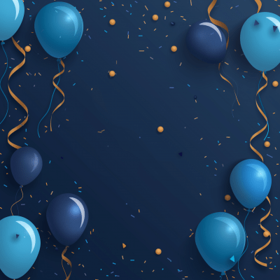 Dark Blue Birthday Background Vector