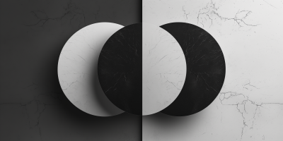 Black and White Circle Design Template
