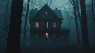 Creepy Old House in Forest