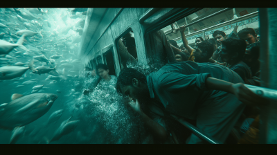 Sinking in a Crowded Local Train with Fishes