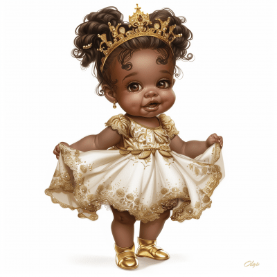 Hyper Realistic Newborn Princess Illustration