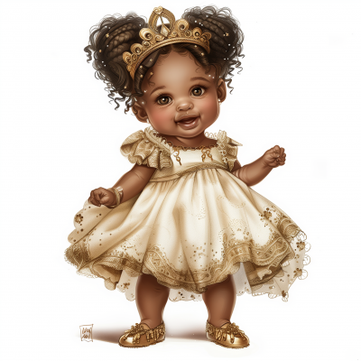 Hyper Realistic Newborn Princess Illustration