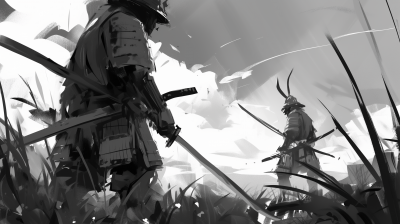 Samurai Warrior Storyboard Illustration