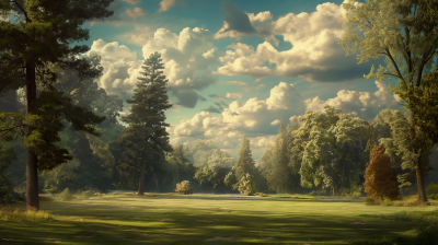 Matte Painting of a Park