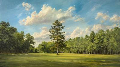 Park in Oil Painting