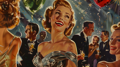 Vintage Cosmic Party Poster
