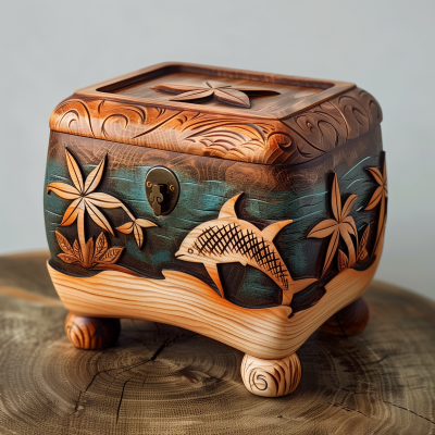 Impossible Jewelry Box with Surfer Motifs