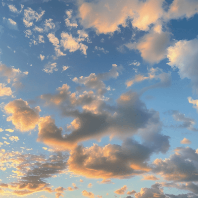 Early Sunset Sky with Clouds