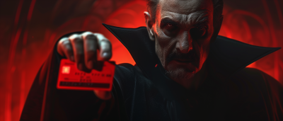 Dracula with Red Credit Card