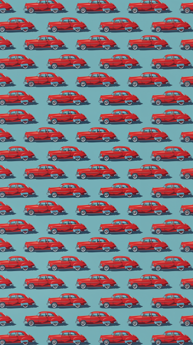 Classic Car Pattern Illustration