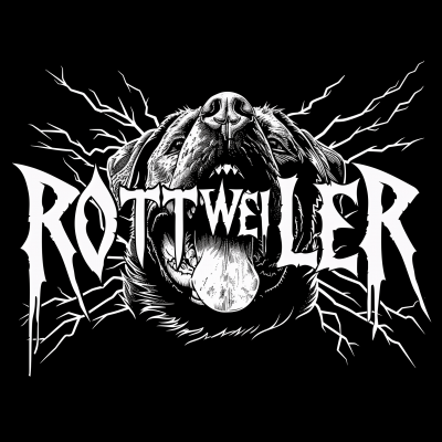 Happy Rottweiler Death Metal Logo