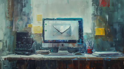 Email Inbox Oil Painting