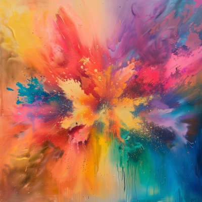 Colorful Burst Abstract Artwork