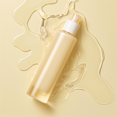 Plastic Squeeze Bottle on Yellow Background