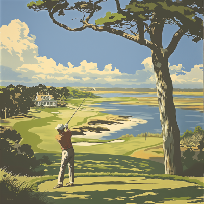 Vintage RBC Heritage Golf Tournament Poster