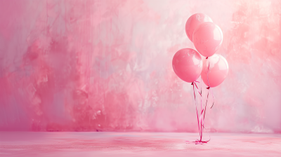 Abstract Pink Balloons Gender Reveal Image