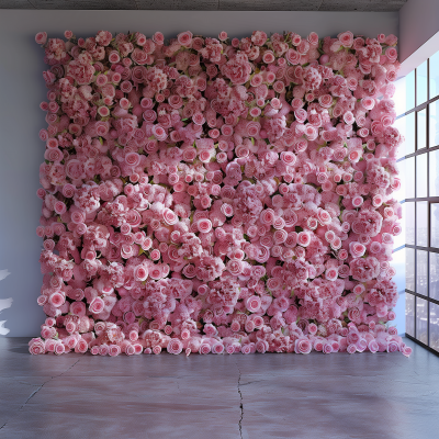 Pink Roses Wall