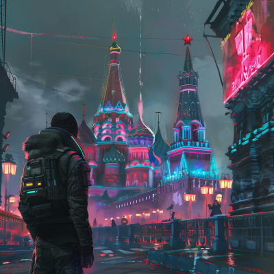 Cyberpunk Moscow Kremlin